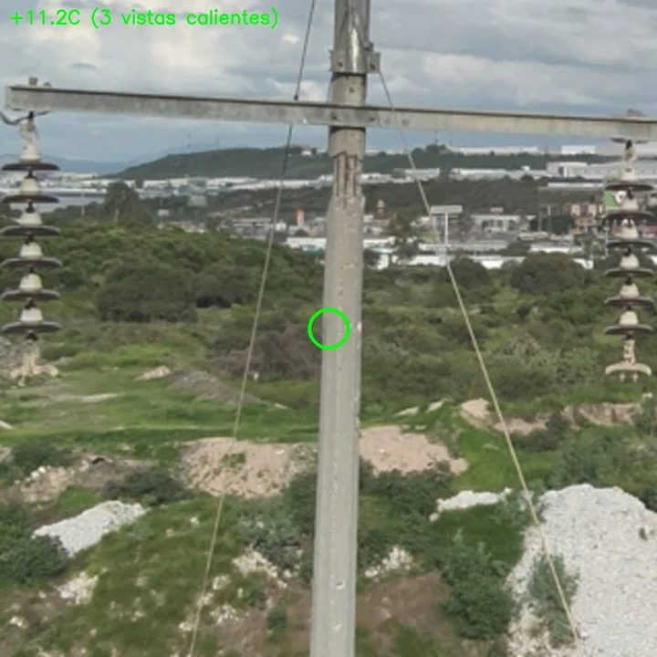 Anomalía térmica confirmada en poste
